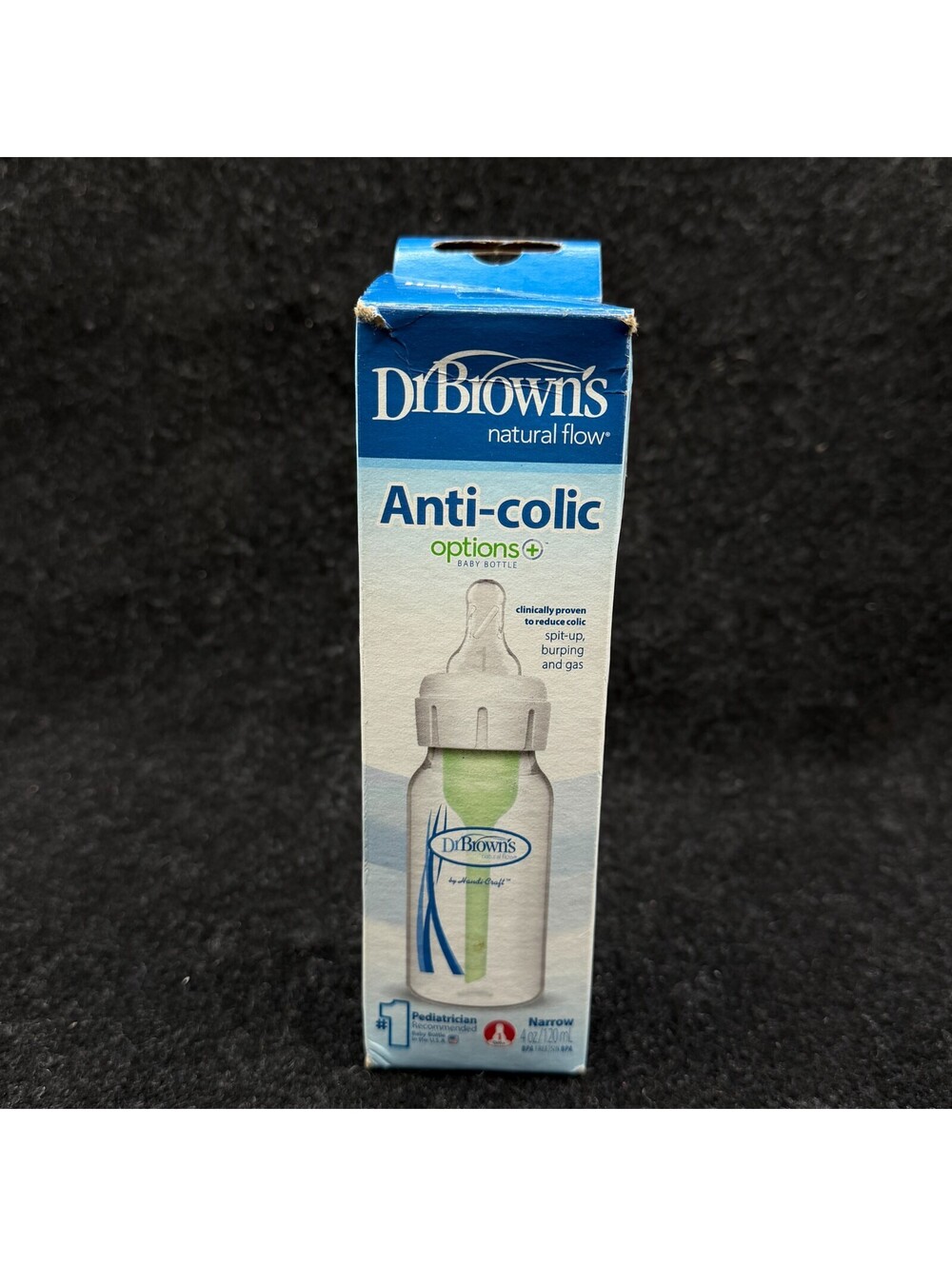 Dr. Brown's Options+ Anti-Colic Narrow Bottle, 4oz, Clear